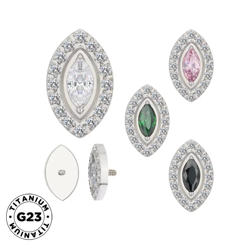 نصائح خواتم التيتانيوم بتصميم ماركيز وإطار مثبت