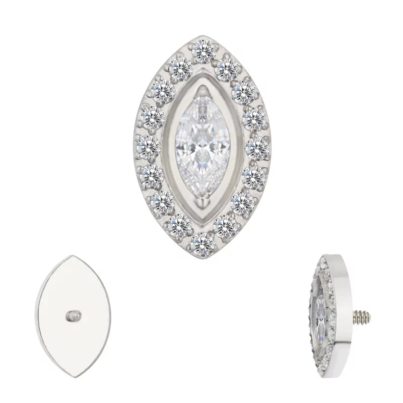 نصائح خواتم التيتانيوم بتصميم ماركيز وإطار مثبت