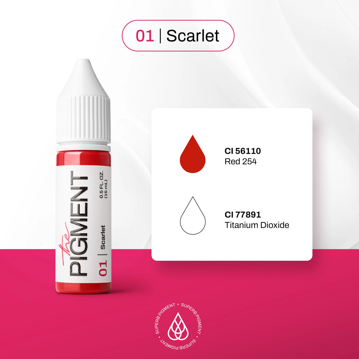 The Pigment 01 Scarlet Pigment (15ml)