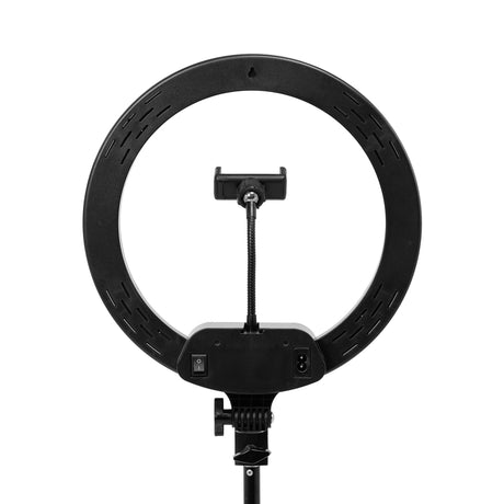LED ring light with adjustable colour temperature 3200 to 6500K