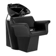 Gabbiano Lucca black hairdressing wash unit with ceramic sink and adjustable headrest for salon use