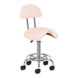 Pink cosmetic stool from ACTIVESHOP, a beauty salon furniture piece with a cushioned seat and sleek design.