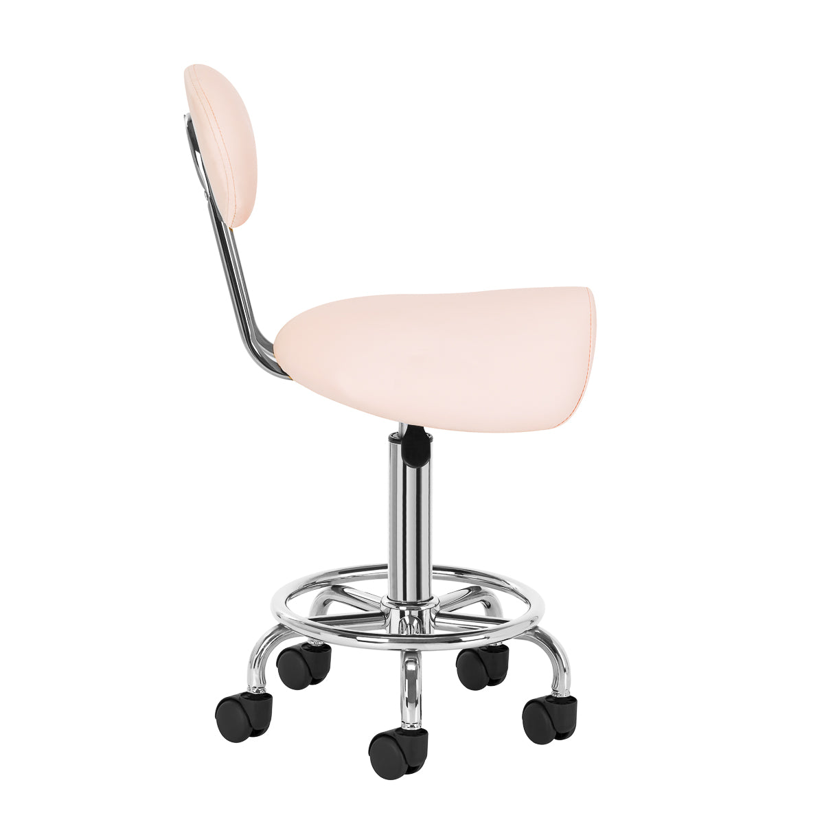 Pink cosmetic stool from ACTIVESHOP, a beauty salon furniture piece with a cushioned seat and sturdy base.