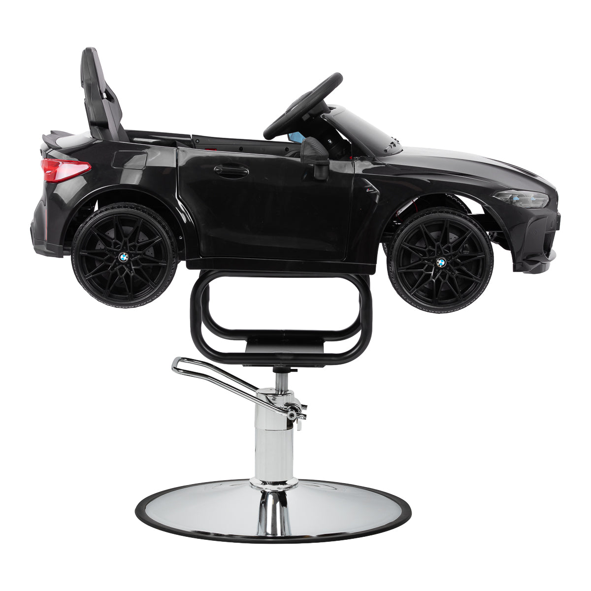 Black Gabbiano BMW children salon chair for haircuts