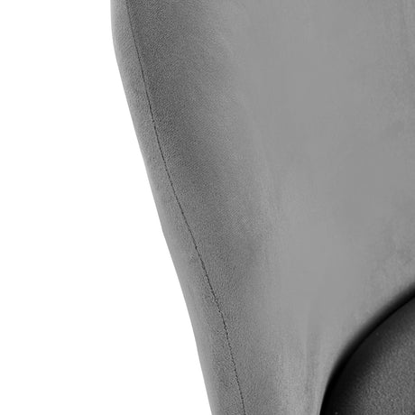 4RICO Linea grey chair side view with black metal legs