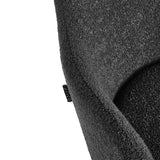 Black sherpa upholstery detail on 4RICO Intra salon chair
