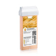 Depilflax 100 gold wax roll for hair removal, 110g, showing the sleek gold wax roll in a close-up image.