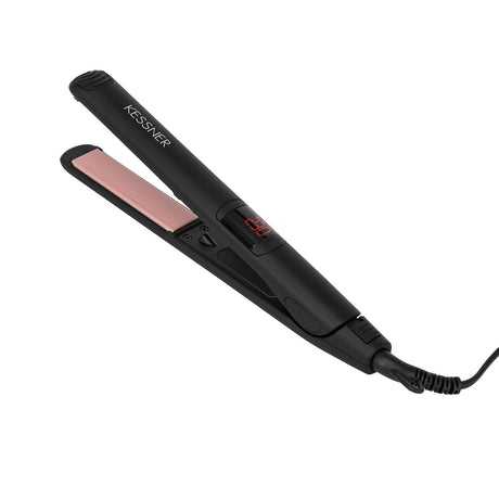 Kessner Ionic black hair straightener with ceramic-tourmaline plates