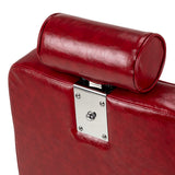 Red professional barber chair Gabbiano Royal X chrome finish