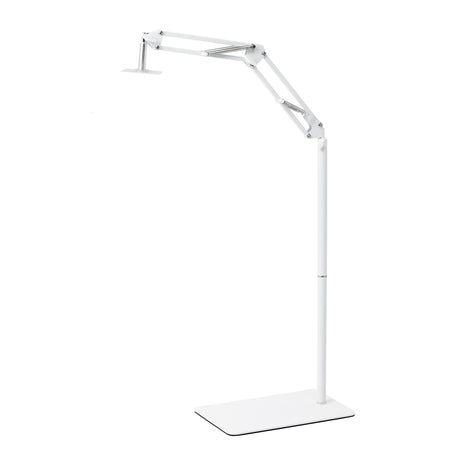 GLOW حامل قابل للضبط لمصباح UV/LED للباديكير – أبيض; ذراع مفصلي في الوضع الأول