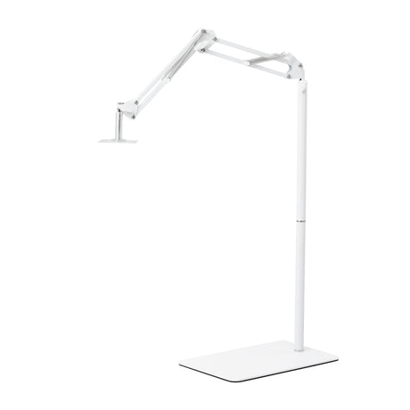 GLOW حامل قابل للضبط لمصباح UV/LED للباديكير – أبيض; ذراع مفصلي في وضع آخر