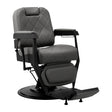 Gabbiano Bruno graphite barber chair with black round base