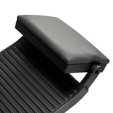 Footrest detail on Gabbiano Bruno barber chair with black base