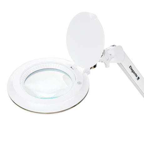 Elegante 6031 floor magnifying lamp with stable round wheeled base