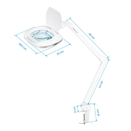 Elegante 6030 professional magnifying lamp with tabletop clamp mount