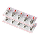 Set of 10 EL CARTEL V2 0.35mm tattoo cartridges with medium taper, suitable for professional tattooing applications.