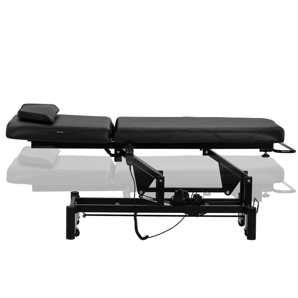 Black electric massage table Azzurro 684A with wired remote