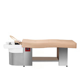 Gabbiano Head Spa 017 beige hair washing bed with padded surface and adjustable headrest for comfortable hair treatments