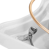 Gabbiano Head Spa 017 beige hair washing bed with padded headrest and adjustable design for comfortable hair washing sessions