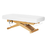 Sillon Siesta سرير SPA كهربائي – أبيض، قاعدة بني فاتح · منظر عام