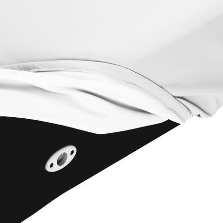 Sillon Siesta سرير SPA كهربائي – أبيض، قاعدة بني فاتح · غطاء قابل للإزالة