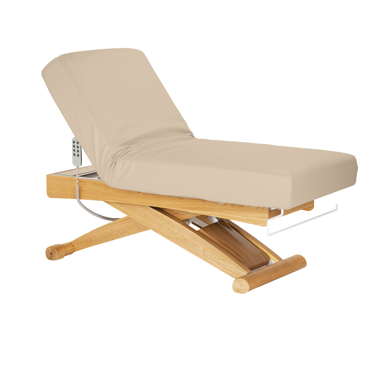 Sillon Siesta سرير SPA كهربائي – بيج، قاعدة بني فاتح · وضعية مائلة