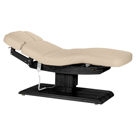 سرير SPA كهربائي Sillon Relax – بيج، قاعدة بلون أسود · منظر عام
