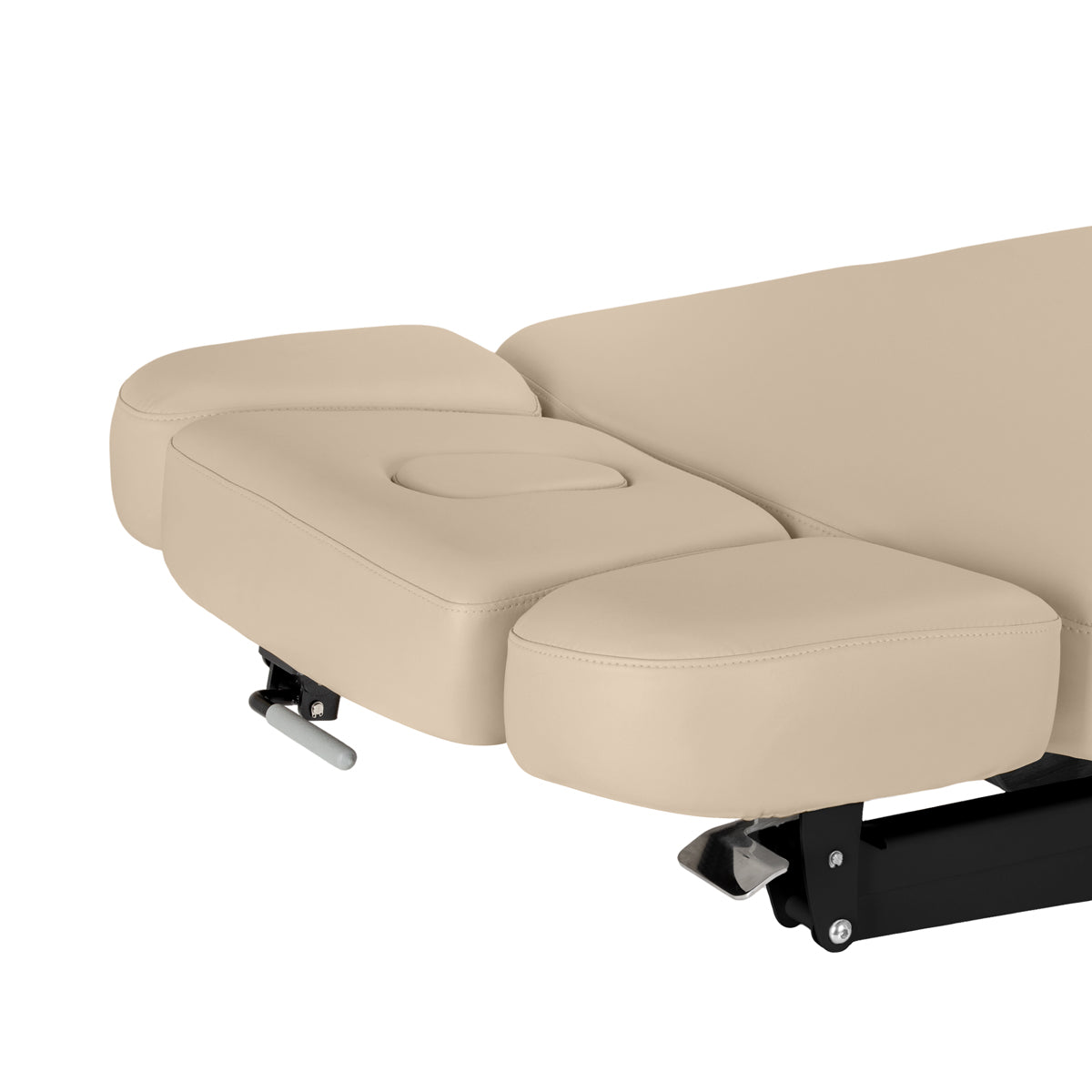 سرير SPA كهربائي Sillon Relax – بيج، قاعدة بلون أسود · جوانب مسند الرأس