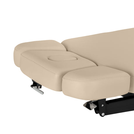 سرير SPA كهربائي Sillon Relax – بيج، قاعدة بلون أسود · جوانب مسند الرأس