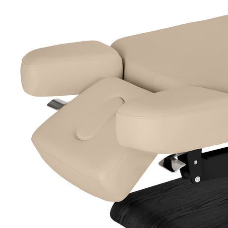 سرير SPA كهربائي Sillon Relax – بيج، قاعدة بلون أسود · جوانب مسند الرأس
