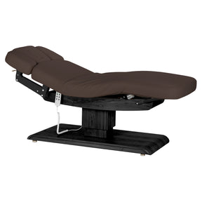 سرير SPA كهربائي Sillon Relax – بني داكن، قاعدة بلون أسود · منظر عام