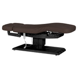سرير SPA كهربائي Sillon Relax – بني داكن، قاعدة بلون أسود · منظر عام