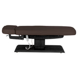 سرير SPA كهربائي Sillon Relax – بني داكن، قاعدة بلون أسود · منظر جانبي