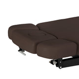 سرير SPA كهربائي Sillon Relax – بني داكن، قاعدة بلون أسود · جوانب مسند الرأس
