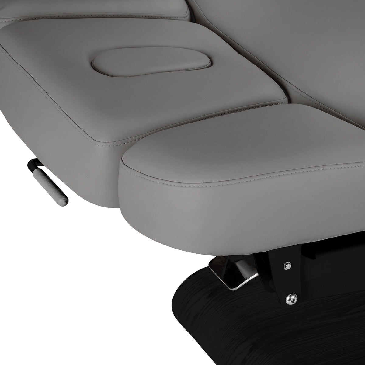 سرير SPA كهربائي Sillon Relax – رمادي، قاعدة بلون أسود · مسند الرأس
