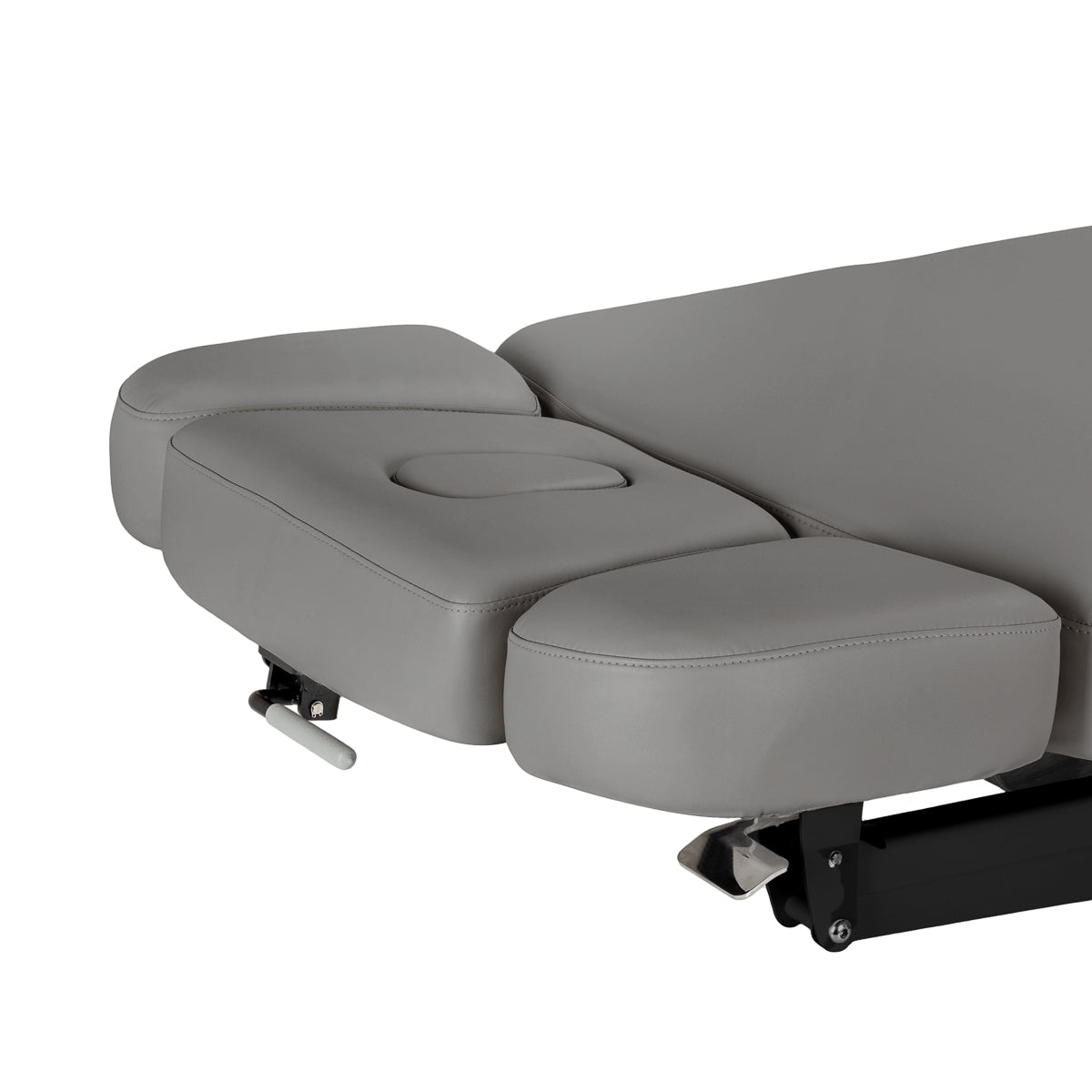 سرير SPA كهربائي Sillon Relax – رمادي، قاعدة بلون أسود · جوانب مسند الرأس