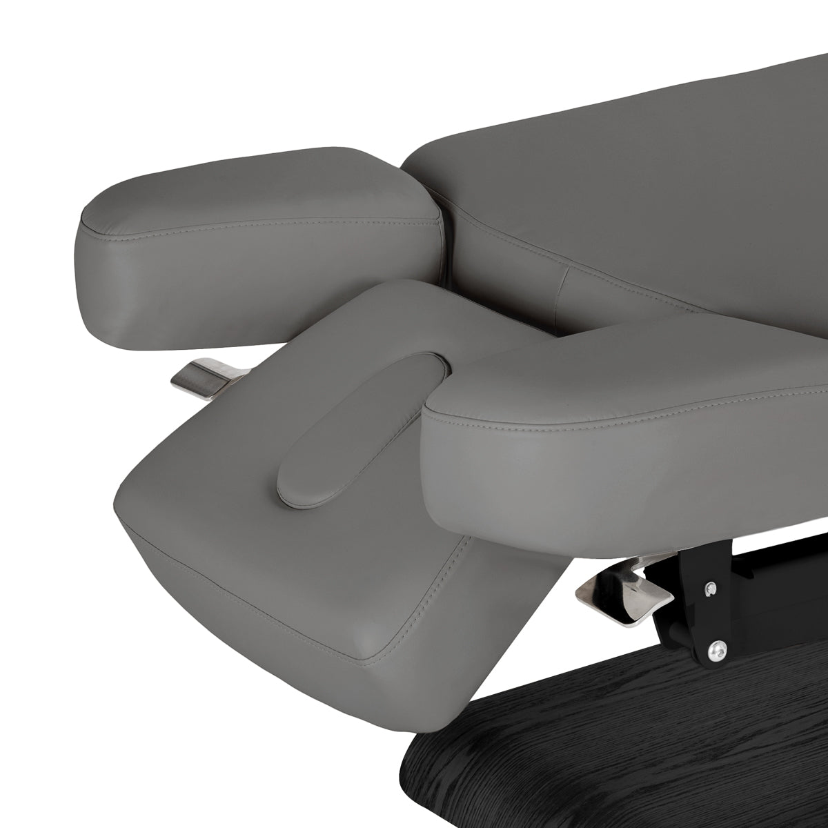 سرير SPA كهربائي Sillon Relax – رمادي، قاعدة بلون أسود · جوانب مسند الرأس