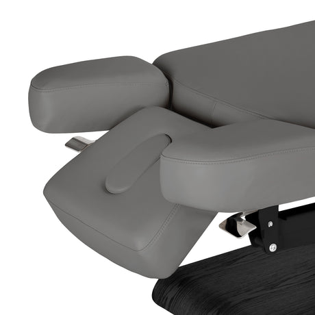 سرير SPA كهربائي Sillon Relax – رمادي، قاعدة بلون أسود · جوانب مسند الرأس