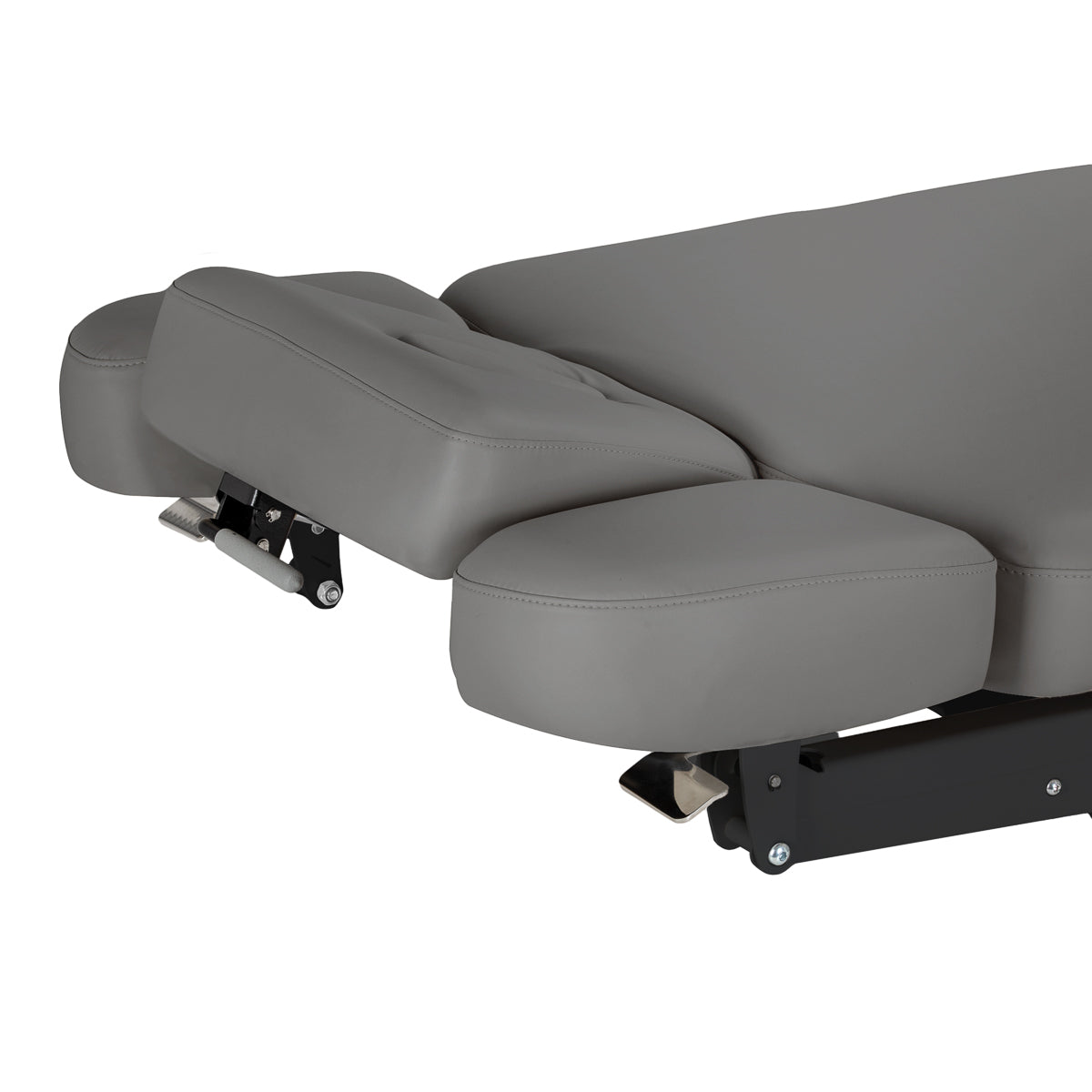 سرير SPA كهربائي Sillon Relax – رمادي، قاعدة بلون أسود · جوانب مسند الرأس