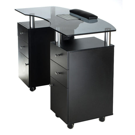Manicure Table + HoodBD-3453+P BLACK - BVShop