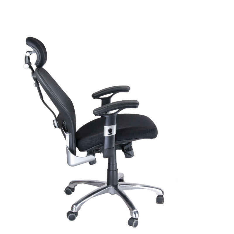 Ergonomic black office chair CorpoComfort BX-4028A by Beauty System with adjustable headrest and lumbar support