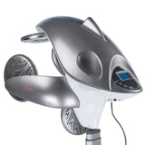 Standing Infrazone BB-6082E beauty system device in silver gray with digital display and control buttons.