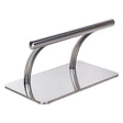 Chrome hairdressing stool BD-07 by Beauty System with adjustable height and cushioned seat for salon use.