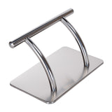 Chrome hairdressing stool BD-07 by Beauty System with adjustable height and cushioned seat for salon use