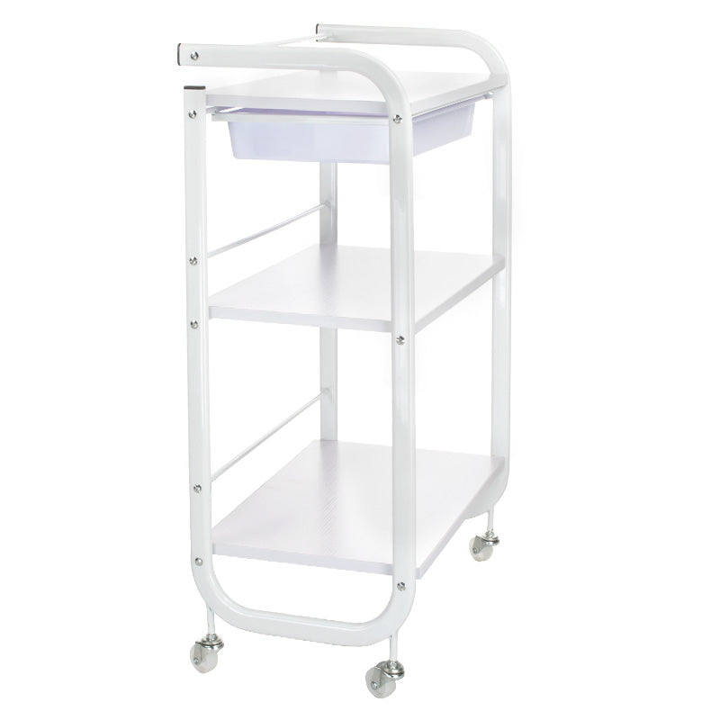 Beauty System Cosmetic Cabinet NG-ST027 with multiple compartments and mirrored doors for organized beauty storage.