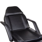 Black cosmetic hydraulic armchair BW-210 by Beauty System with adjustable backrest and cushioned seat for salon use.