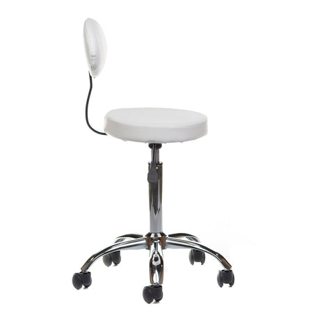 Cosmetic Stool with backrest BH-7289 White - BVShop