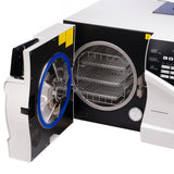 Autoclave Medical SteamIT LCD 12L Class B sterilizer with printer, featuring digital display and stainless steel chamber.
