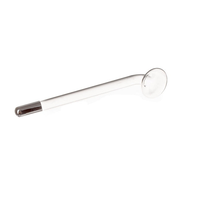 Beauty System Darsonval glass electrode in mushroom shape for facial skin therapy, with a clear glass tip and ergonomic design.