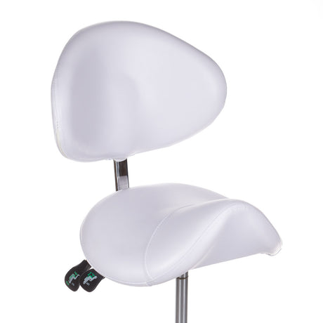 Cosmetic stool with backrest BY-3004 white - BVShop